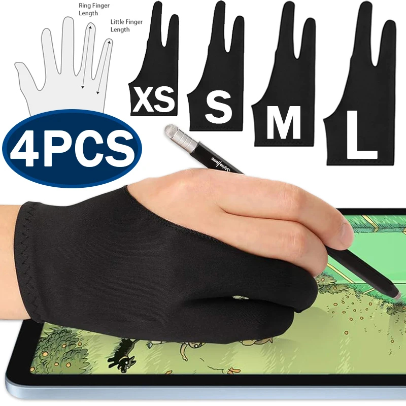 Graphic Tablet Accessories - Drawing Glove Palm Rejection Two Finger