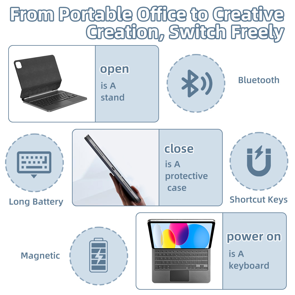 2026 Magic Keyboard with Bluet - Tablet Keyboard Case review and price