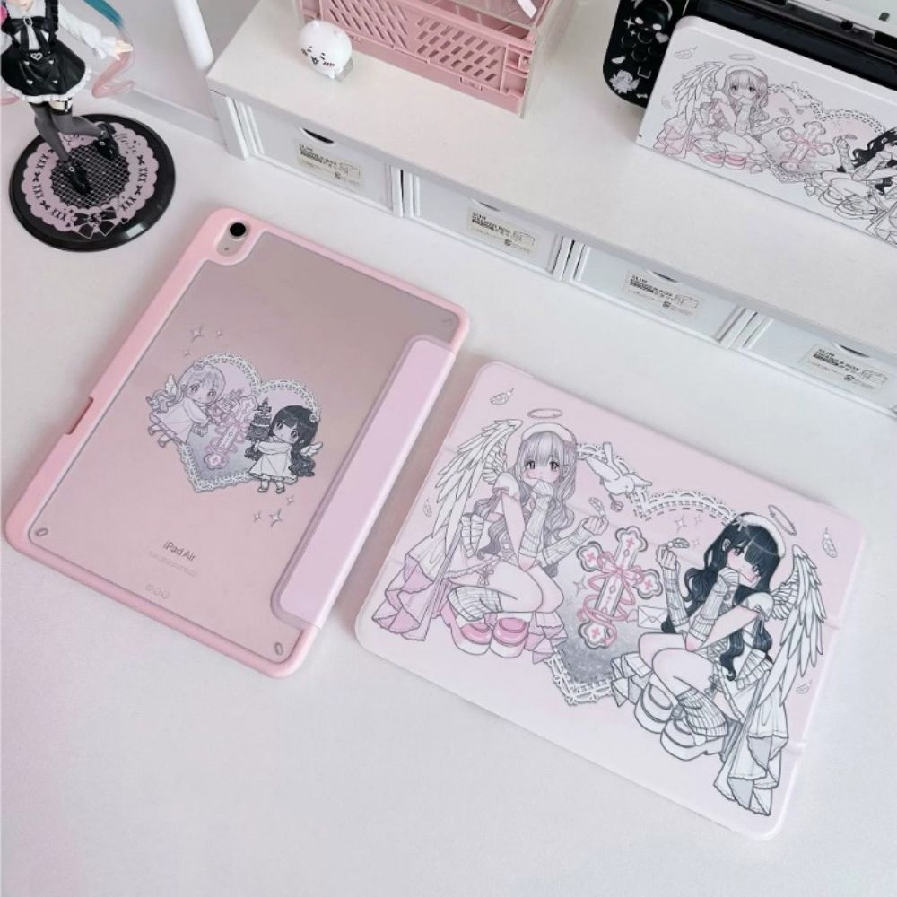 Anime Angel Girl Pink Y2K Tabl - Cool Tablet Accessories review and price