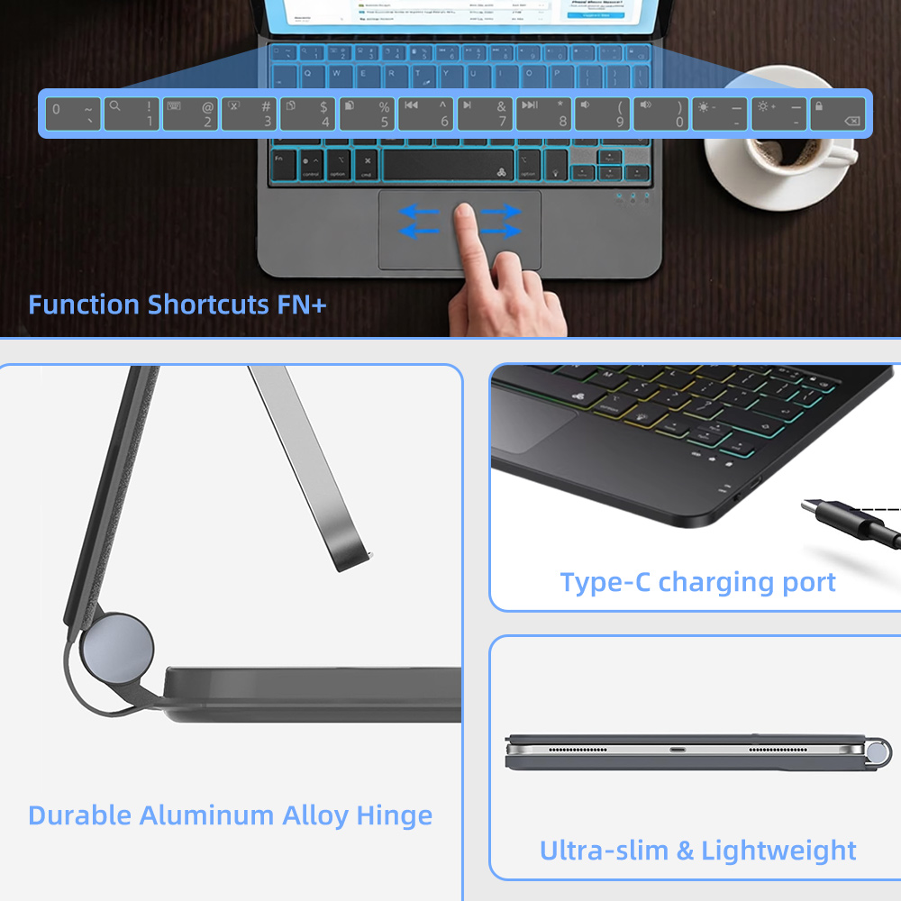 Wireless Backlit Keyboard Case - Tablet Keyboard Case review and price