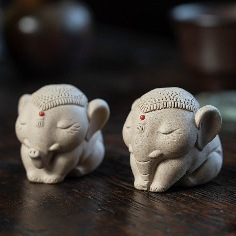 1 PC Purple Clay Peace Elephan - Unique Table Accessories review and price