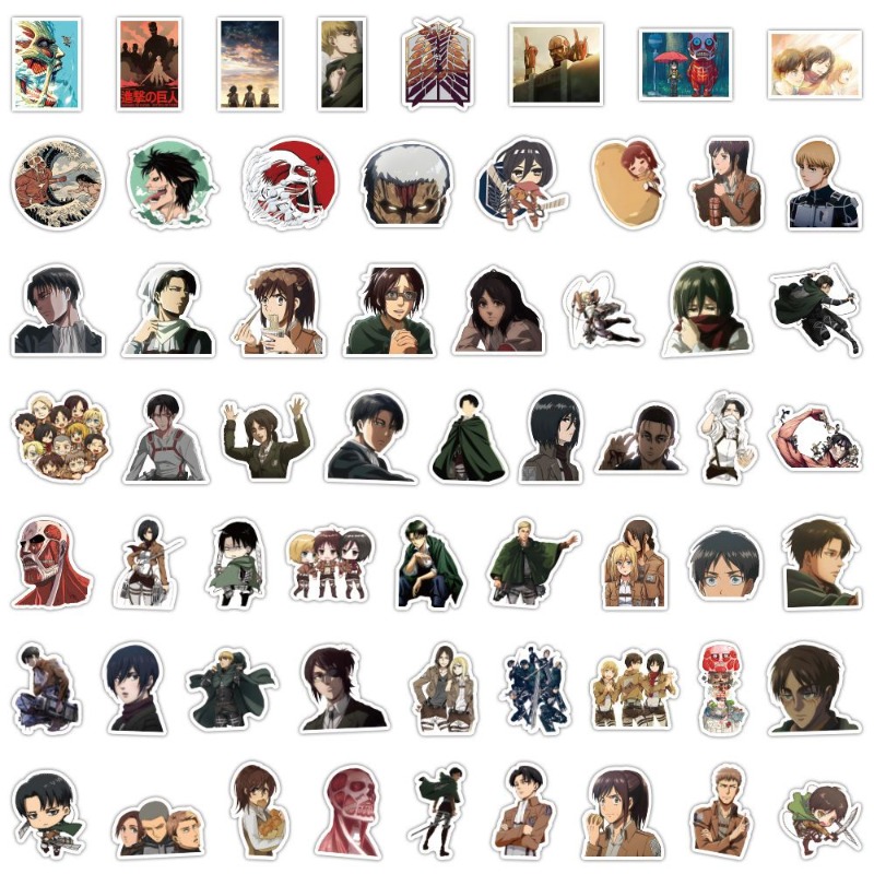 60Pcs Attack on Titan Anime St - Tablet Accessories Aesthetic review and price