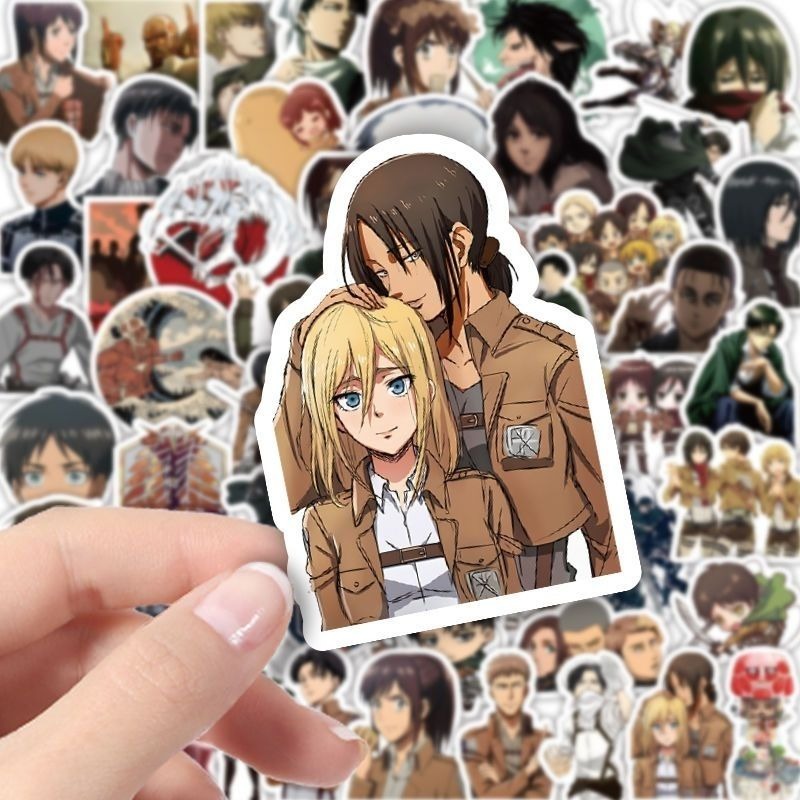 60Pcs Attack on Titan Anime St - Tablet Accessories Aesthetic review and price