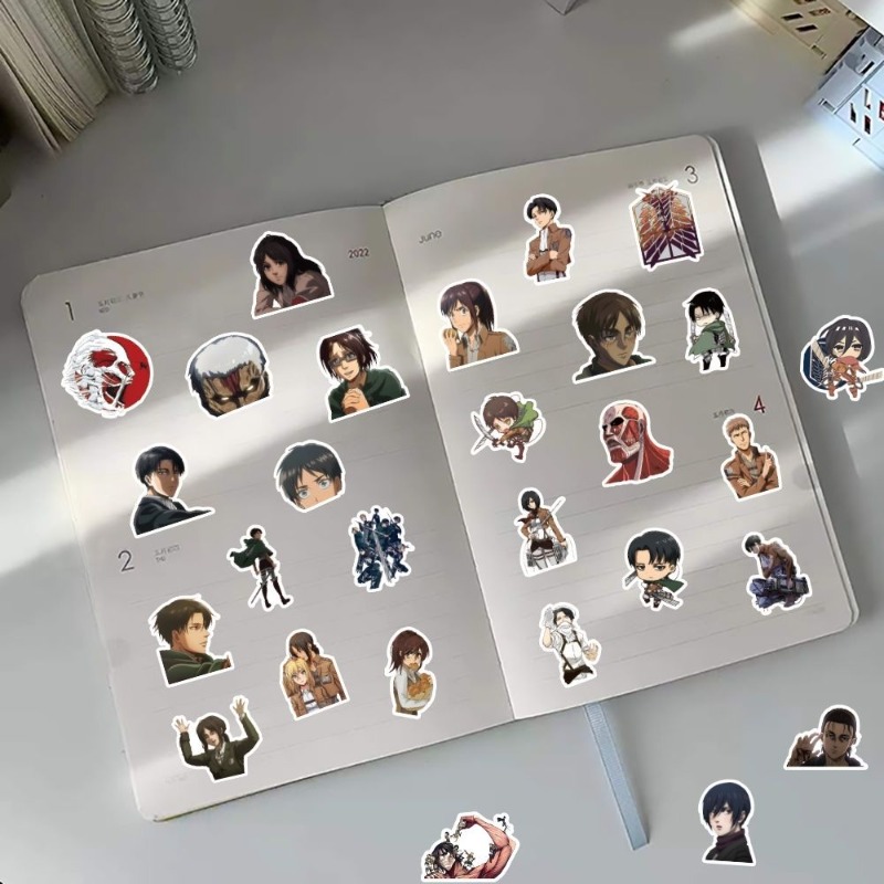 60Pcs Attack on Titan Anime St - Tablet Accessories Aesthetic review and price