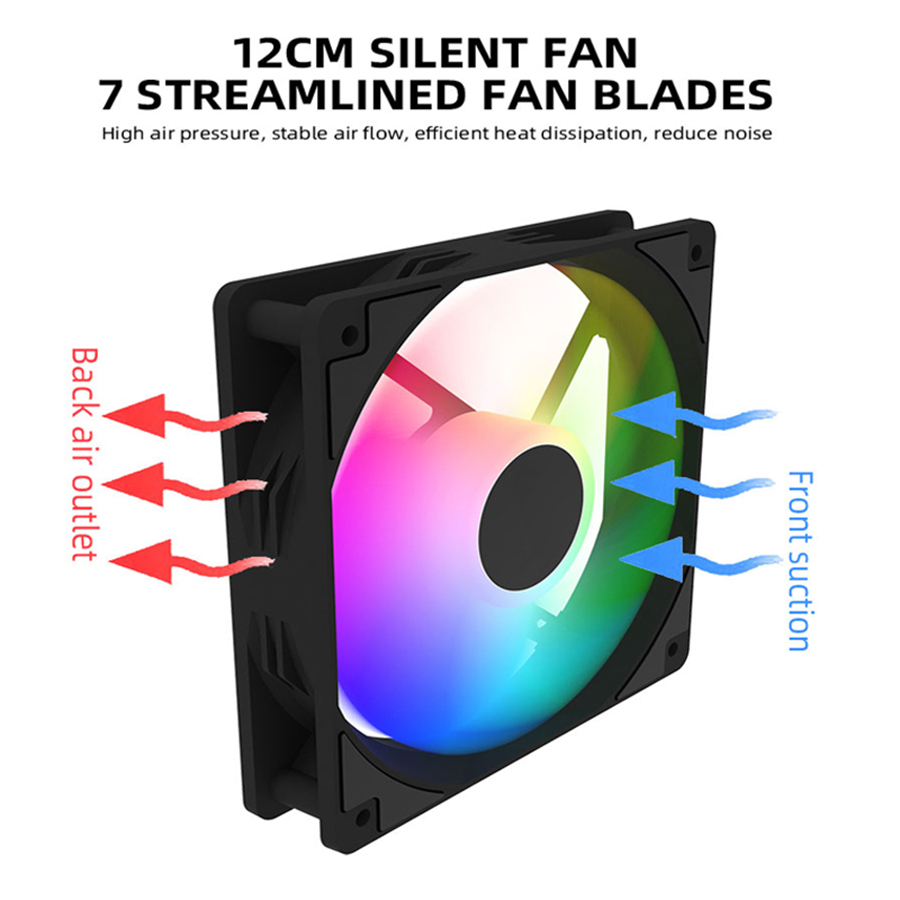 120mm PC Case Fan 12V RGB Cycl - Tablet Accessories Aesthetic review and price