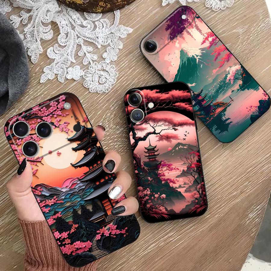 Aesthetic Mount Fuji Funda Pho - Tablet Accessories Aesthetic review and price