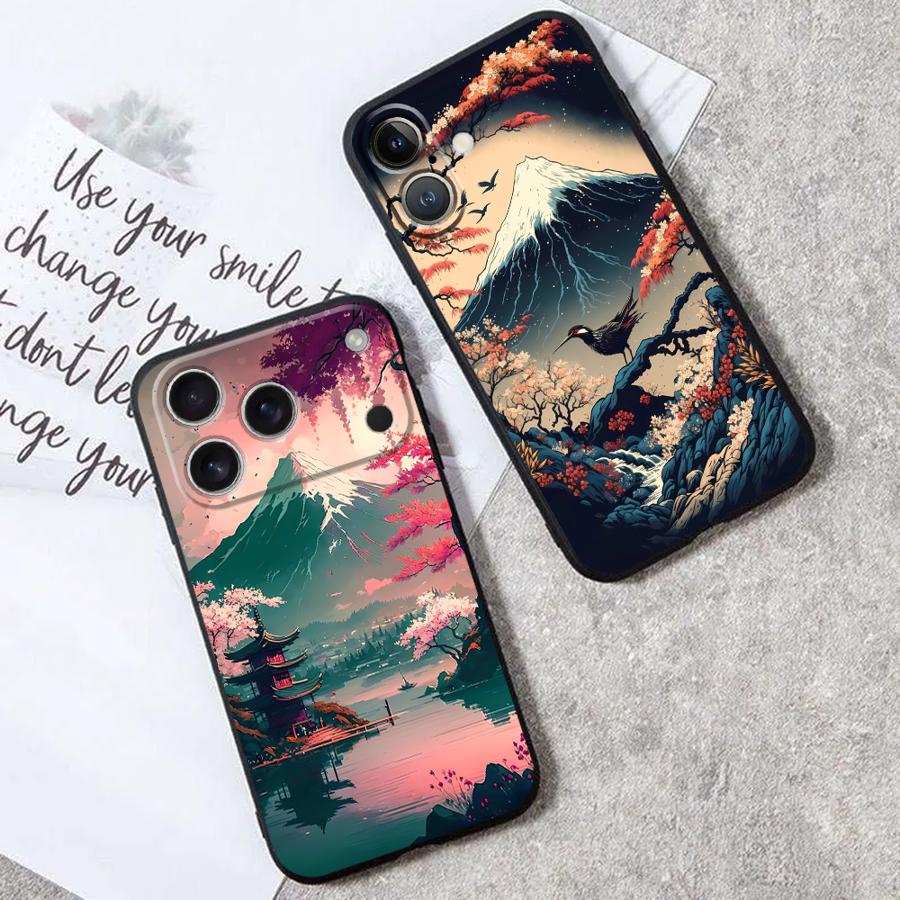 Aesthetic Mount Fuji Funda Pho - Tablet Accessories Aesthetic review and price